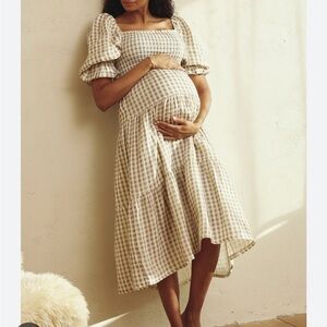 Nothing Fits But Taupe Brown Gingham Kiko Dress nothingfitsbut